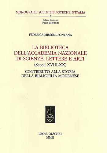 9788822250650-La biblioteca dell’Accademia Nazionale di Scienze, Lettere e Arti. (Secoli XVIII