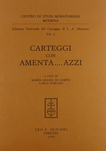 9788822243164-Edizione Nazionale del Carteggio Muratoriano. Carteggi con Amenta ... Azzi.