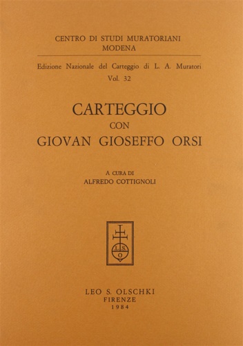 9788822232120-Carteggio con Giovan Gioseffo Orsi.
