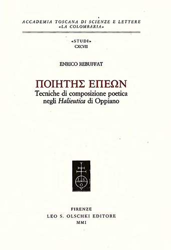 9788822250322-«Poietes Epeon». Tecniche di composizione poetica negli «Halieutica» di Oppiano.