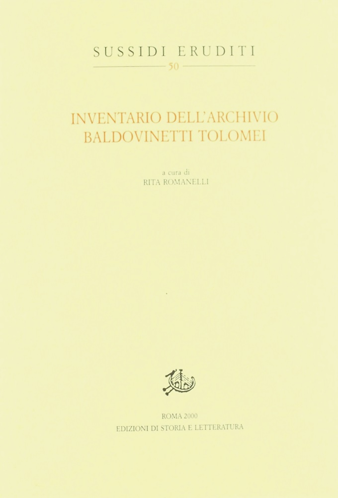 9788887114669-Inventario dell'Archivio Baldovinetti Tolomei.