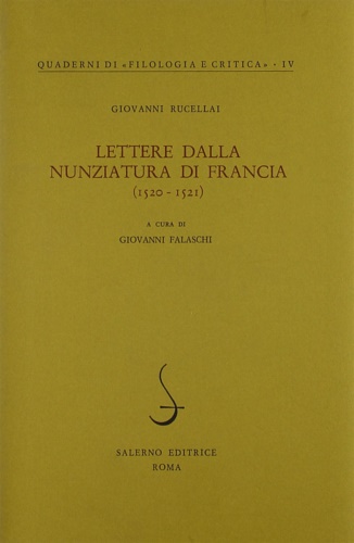 9788885026551-Lettere dalla Nunziatura di Francia (1520-1521).