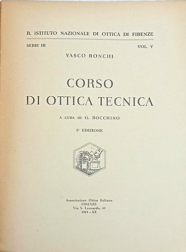 Corso di ottica tecnica.