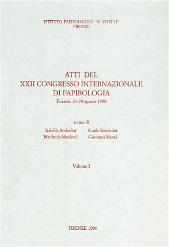 9788887829211-Atti del XXII Congresso Internazionale di Papirologia.