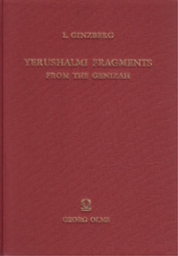 9783487530369-Yerushalmi Fragments from the Genizah.