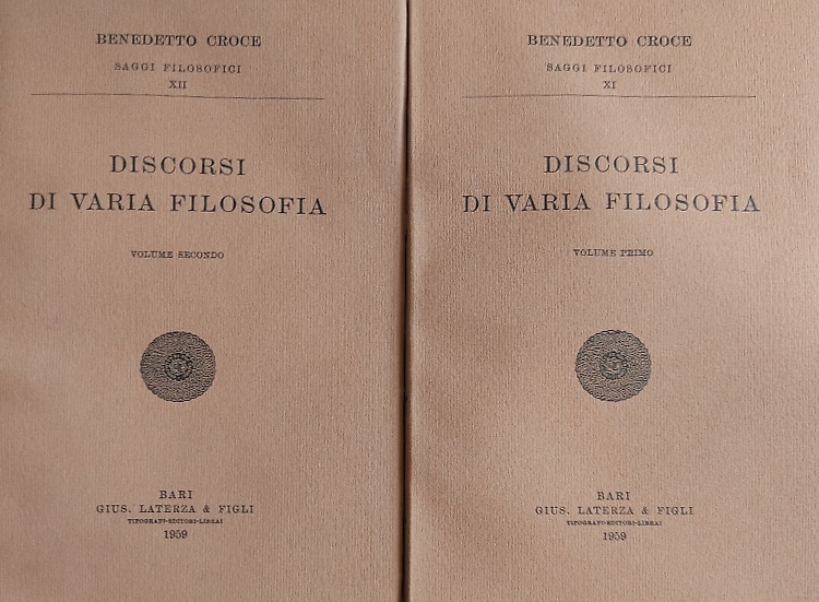Discorsi di varia filosofia. Volume primo. Volume secondo.