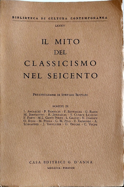 9788883210266-Il mito del classicismo nel Seicento.