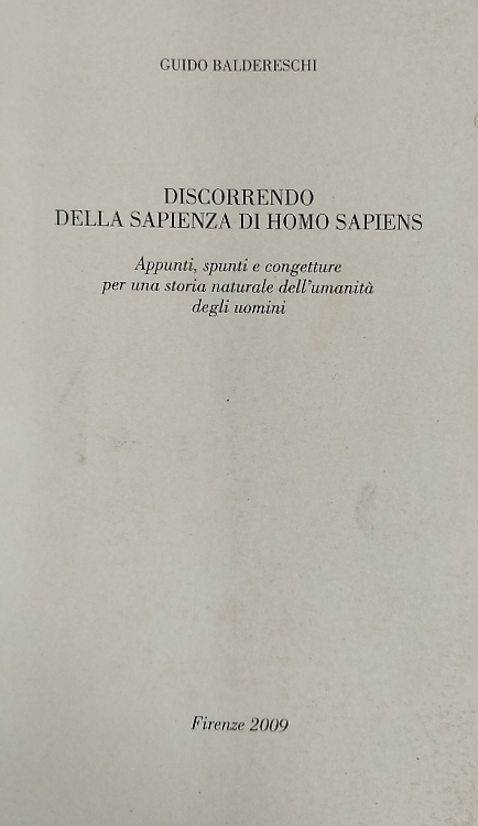 9788863722727-Discorrendo della sapienza di homo sapiens.