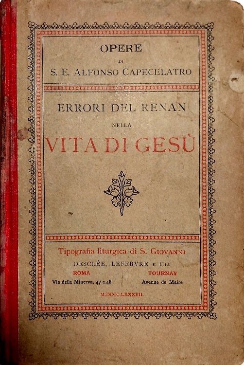 Errori del Renan nella Vita di Gesù.