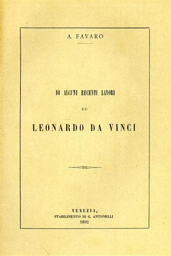 Di alcuni recenti lavori su Leonardo da Vinci.