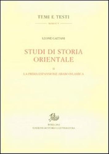 9788863724233-Studi di storia orientale vol.II.
