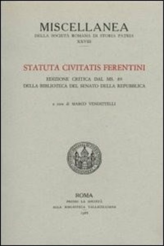 9788897808084-Statuta Civitatis Ferentini.