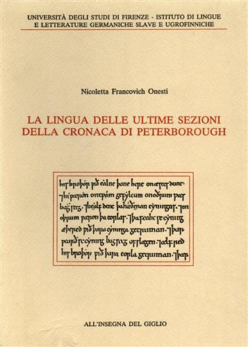La lingua delle ultime sezioni della cronaca di Peterborough.