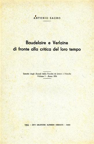 Baudelaire e Verlaine di fronte alla critica del loro tempo.