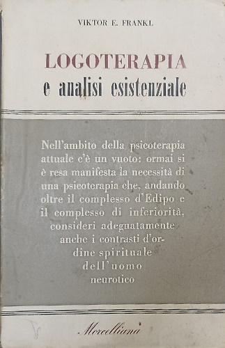 Logoterapia e analisi esistenziale.