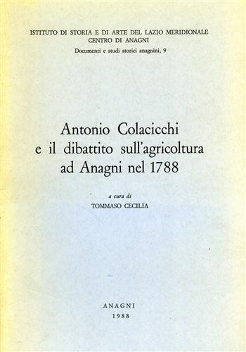 Antonio Colacicchi e il dibattito sull'agricoltura ad Anagni nel 1788.