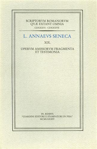 XIX. Opervm amissorvm fragmenta et testimonia.