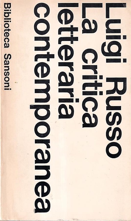 La Critica letteraria contemporanea.