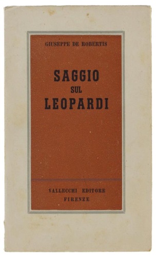 Saggio sul Leopardi.