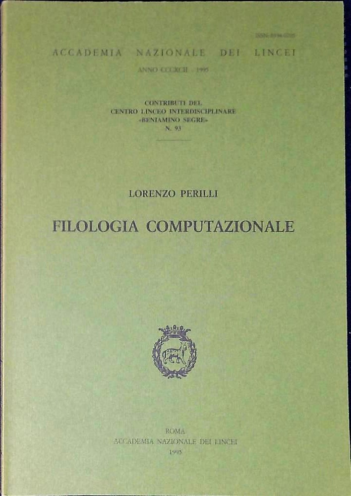 Filologia computazionale.