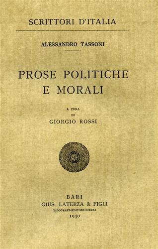 Prose politiche e morali.