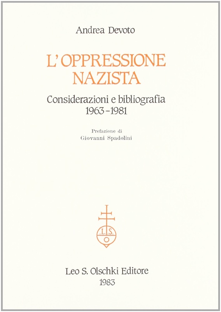 9788822231741-L'oppressione nazista. Considerazioni e bibliografia 1963-1981.