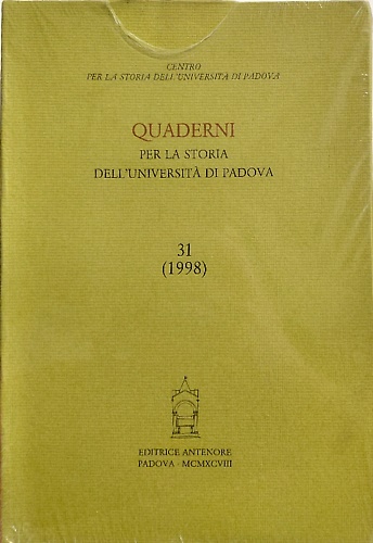 9788884553645-Quaderni per la Storia dell'Università di Padova. Annuale, n. 26-27, 1993-1994.