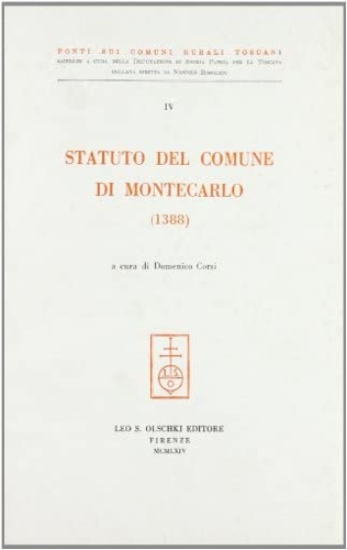 9788822211620-Statuto del comune di Montecarlo (1388).