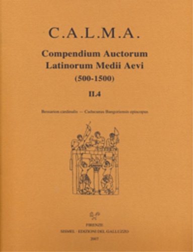 9788884502520-C.A.L.M.A. Compendium Auctorum Latinorum Medii Aevi 2.4 (2007), Bessarion cardin