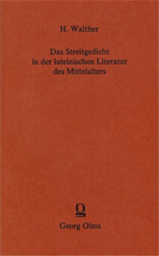 Das Streitgedicht in der lateinischen Literatur des Mittelalters.