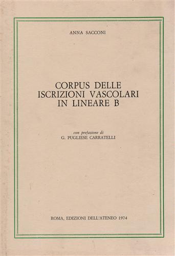 Corpus delle iscrizioni vascolari in lineare B.