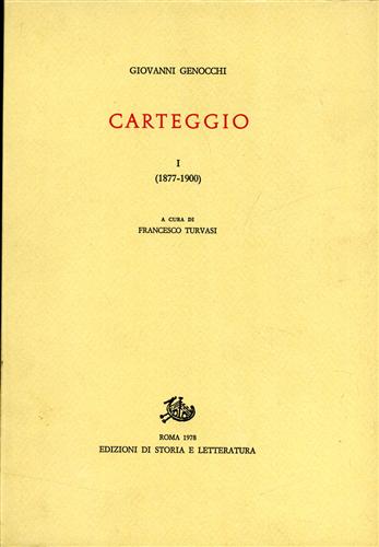 9788884985729-Carteggio. vol.I: 1877-1900.