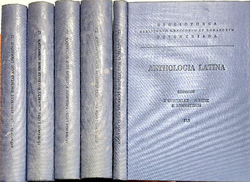 Anthologia Latina sive poesis latinae supplementum.