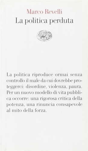 9788806167042-La politica perduta.