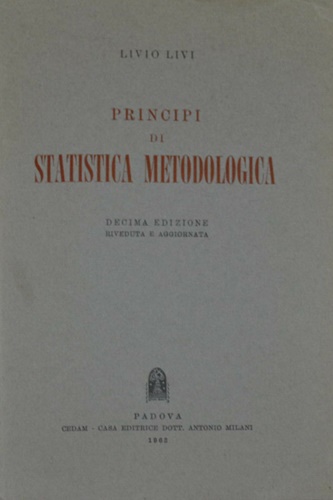 Principi di statistica metodologica.