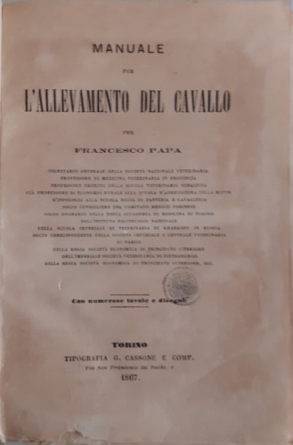 Manuale per l'allevamento del cavallo.