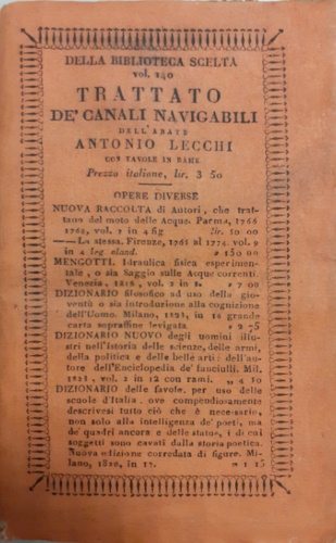 Trattato de' canali navigabili.