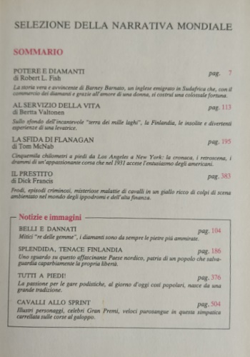 Selezione della narrativa mondiale, n.3/4, 1985.