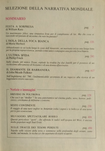 Selezione della narrativa mondiale, n.1/2, 1986.