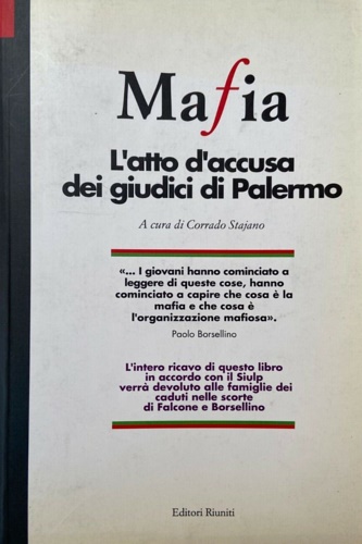 9788835936763-Mafia. Atto d'accusa dei giudici di Palermo.