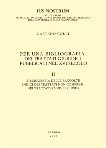 9788883341137-Per una bibliografia dei trattati giuridici pubblicati nel XVI secolo. Bibliogra