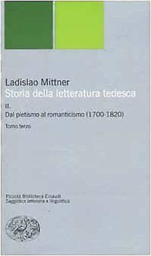 9788806163136-Storia della Letteratura tedesca. Vol.II,tomi I,II,III:Dal pietismo al romantici