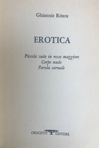Erotica.