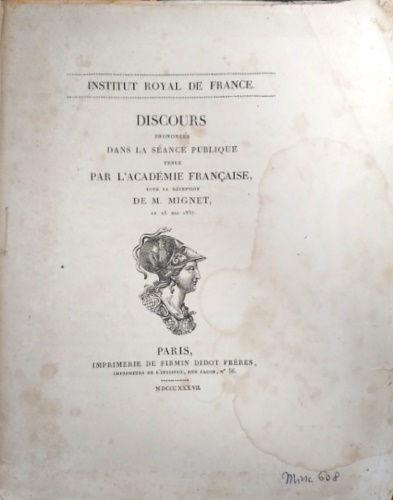 Discours prononcés dans la séance publique tenue par l'Academie francaise pour l