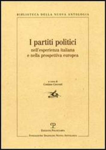 9788859600411-I partiti politici nell'esperienza italiana e nella prospettiva europea.