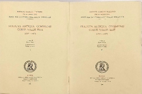 Statuta antiqua Communis Collis Vallis Else (1307-1407).