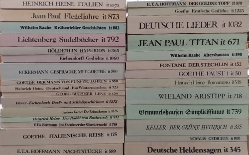 Insel taschenbuch klassiker. LOTTO Costituito da 33 volumi: