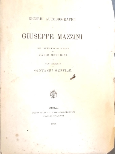 Ricordi autobiografici.