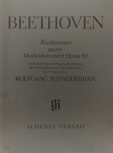 Kadenzen zum violinkonzert opus 61.