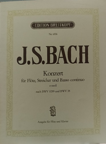 Konzert fur flote, Streicher und Basso continuo e - moll.